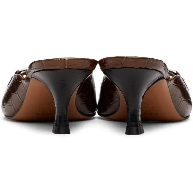 Abra SSENSE Exclusive Brown Inox Plate Heeled Sandals