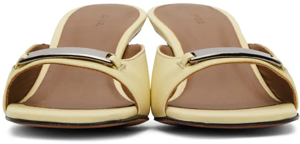 Abra SSENSE Exclusive Yellow Inox Plate Heeled Sandals