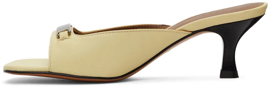 Abra SSENSE Exclusive Yellow Inox Plate Heeled Sandals