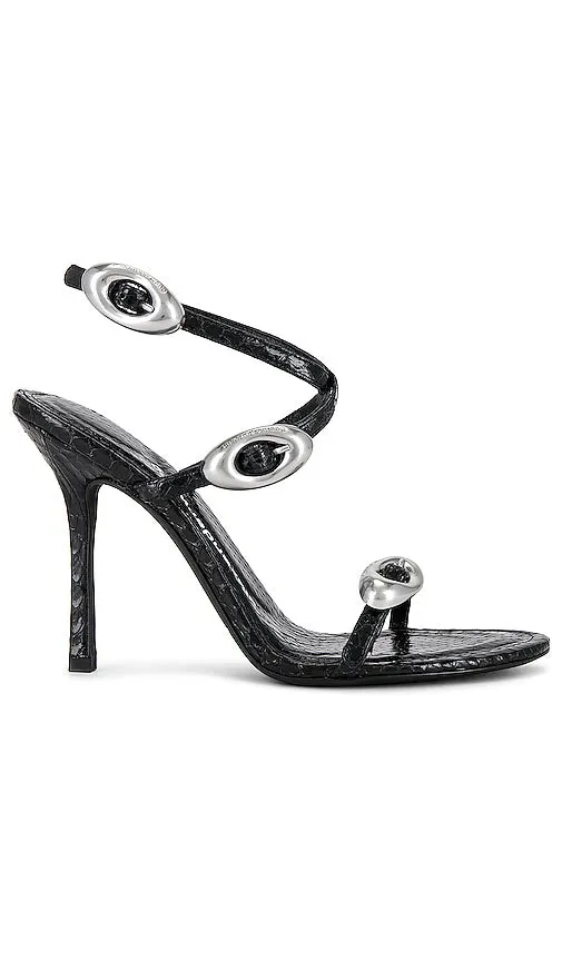 Alexander Wang Dome 105 Strappy Sandal in Black
