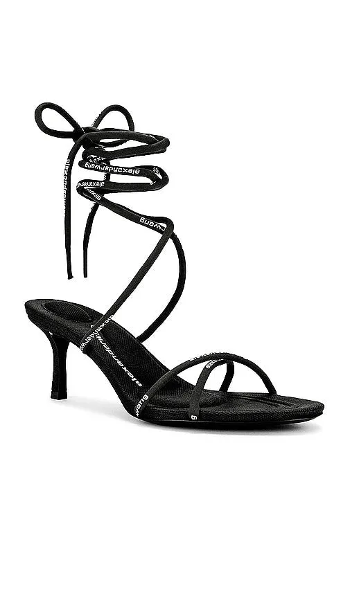Alexander Wang Helix 65 Strappy Sandal in Black