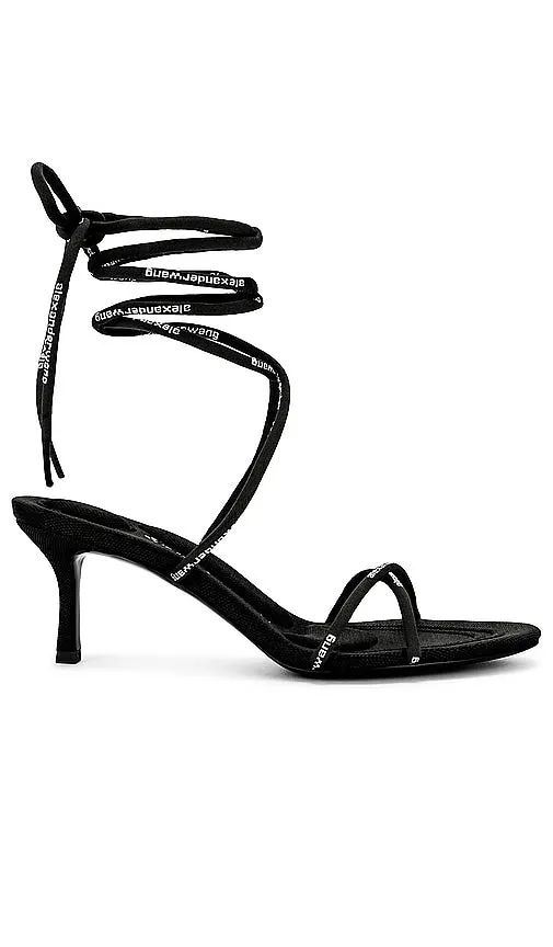 Alexander Wang Helix 65 Strappy Sandal in Black