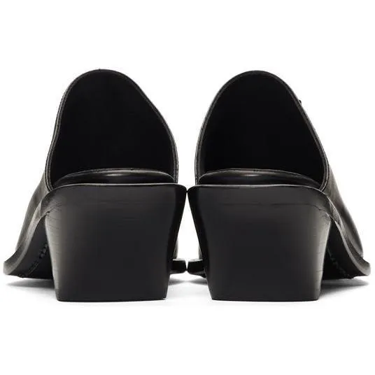 Ann Demeulemeester Black Wedge Mules