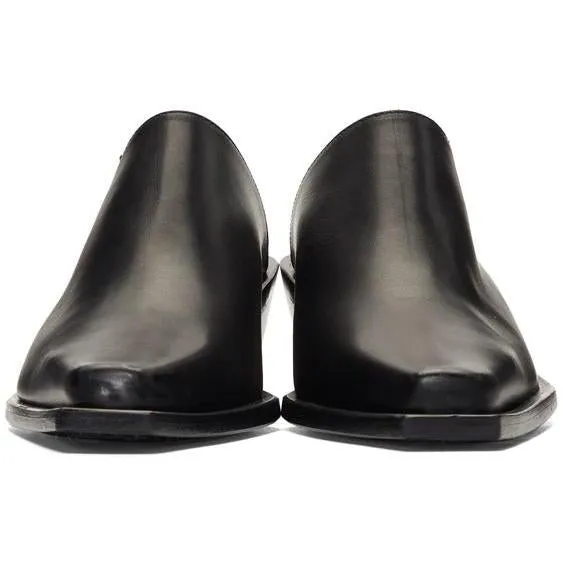 Ann Demeulemeester Black Wedge Mules