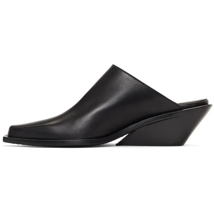 Ann Demeulemeester Black Wedge Mules