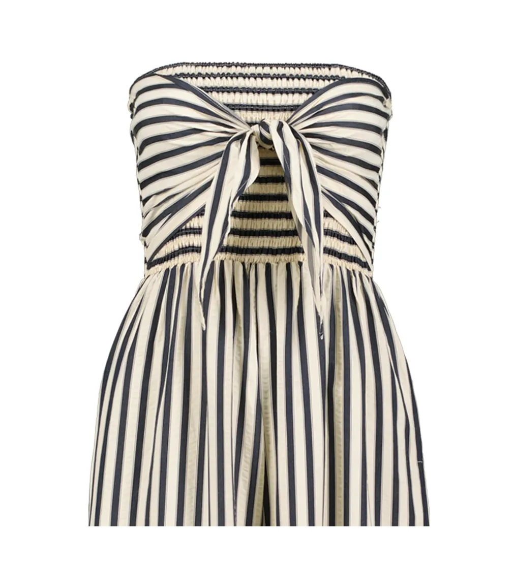 Bishop   Young Elva Tie Front Stripe Jumpsuit