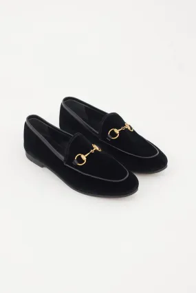 Black & Gold Velvet Loafer