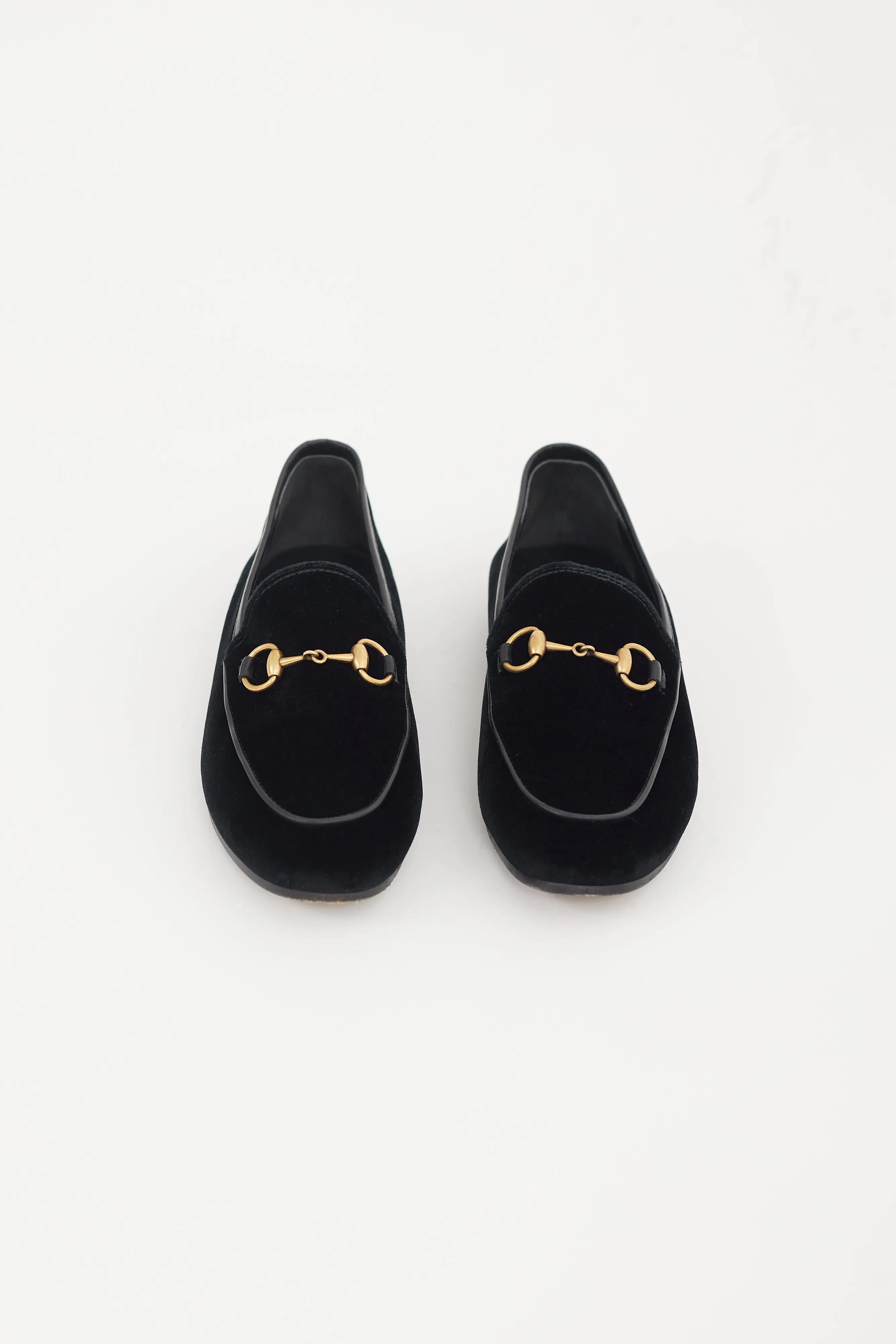 Black & Gold Velvet Loafer