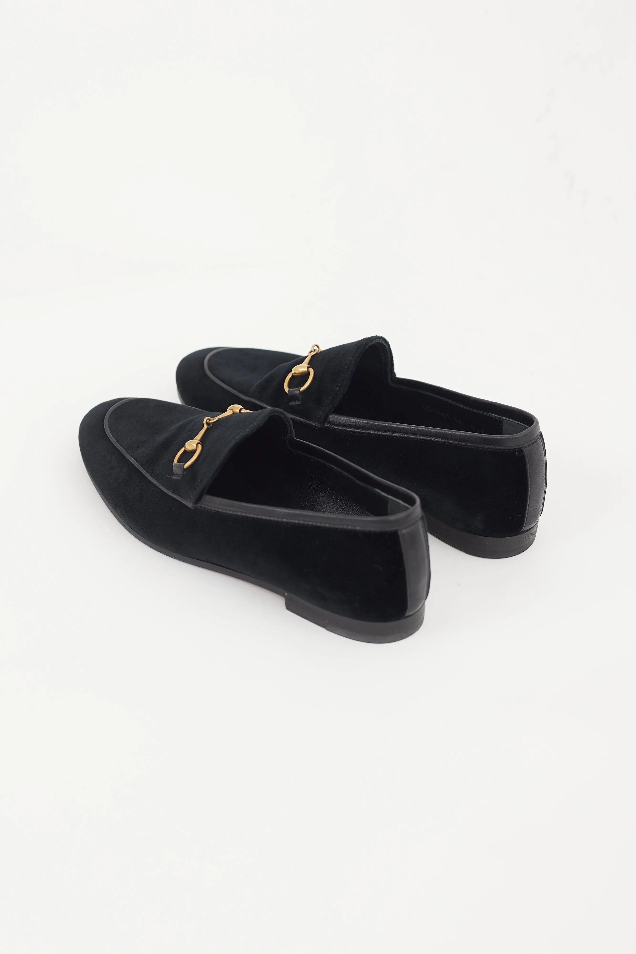 Black & Gold Velvet Loafer