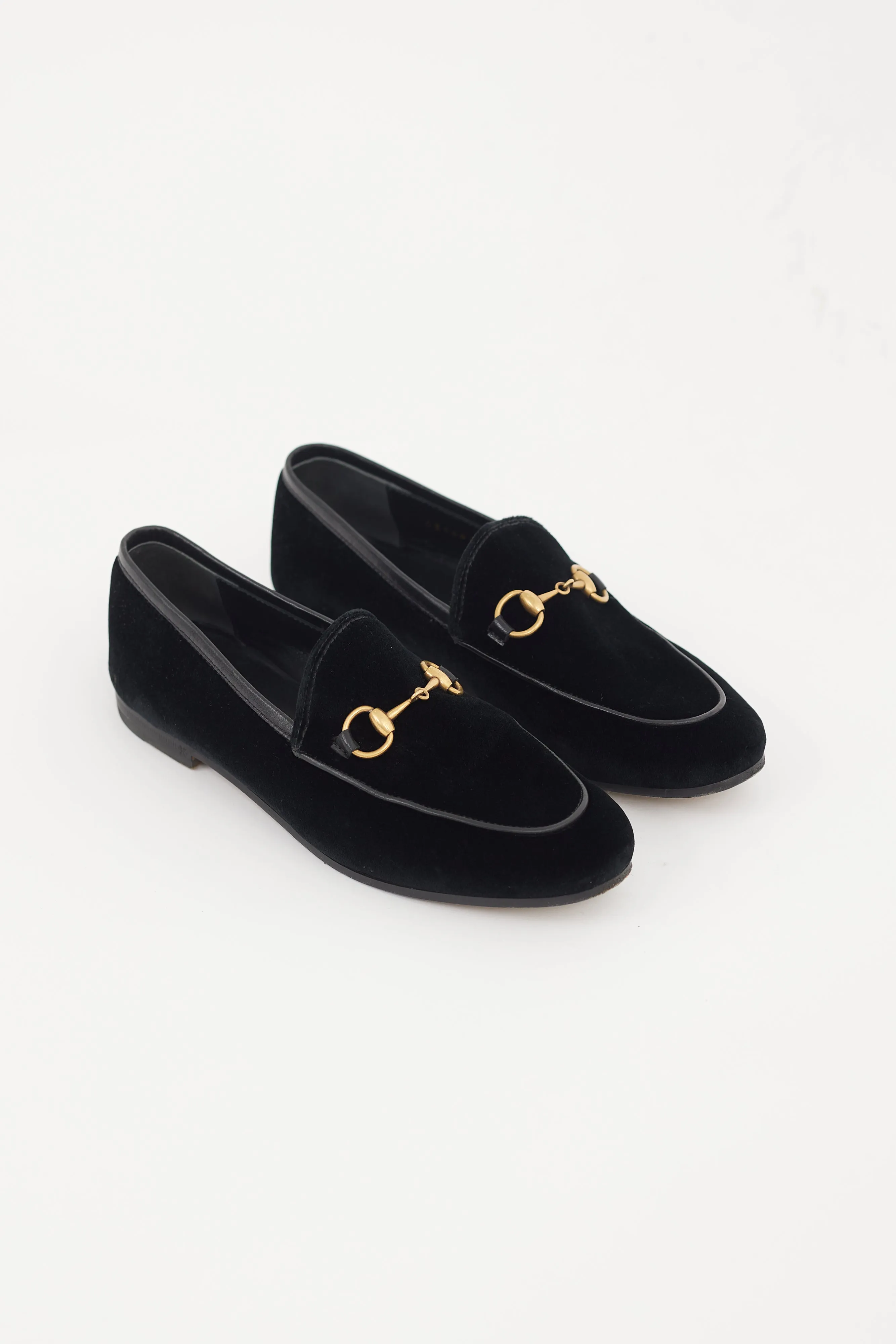 Black & Gold Velvet Loafer