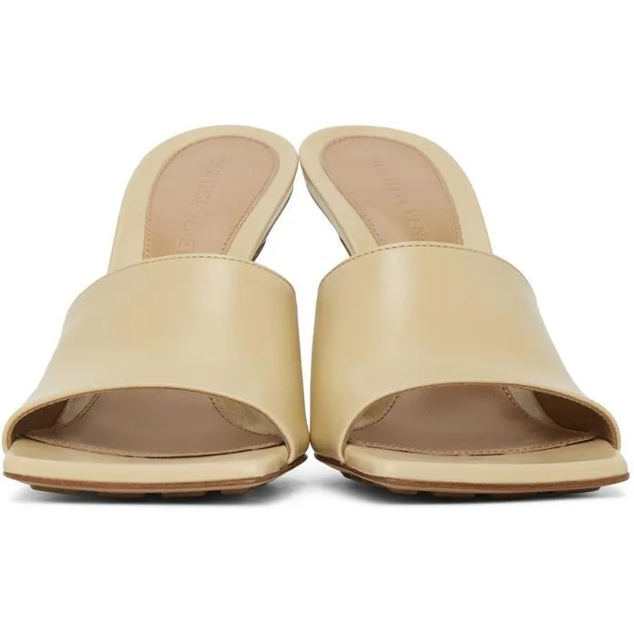 Bottega Veneta Beige Stretch Heeled Mules