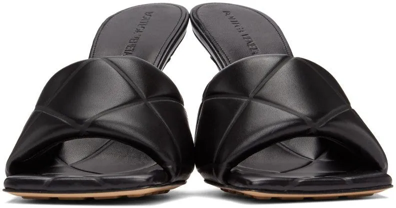 Bottega Veneta Black ‘The Rubber Lido’ Heeled Sandals