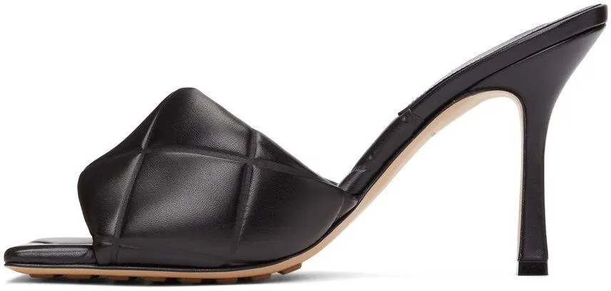 Bottega Veneta Black ‘The Rubber Lido’ Heeled Sandals