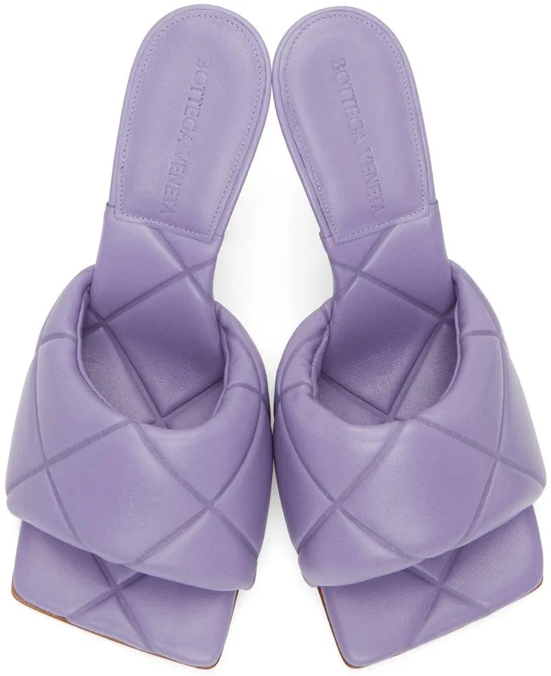 Bottega Veneta Purple â€˜The Rubber Lidoâ€™ Heeled Sandals