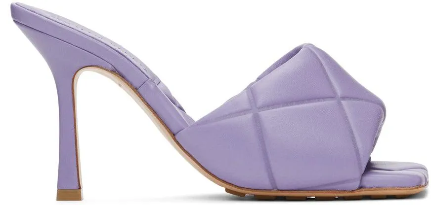 Bottega Veneta Purple ‘The Rubber Lido’ Heeled Sandals