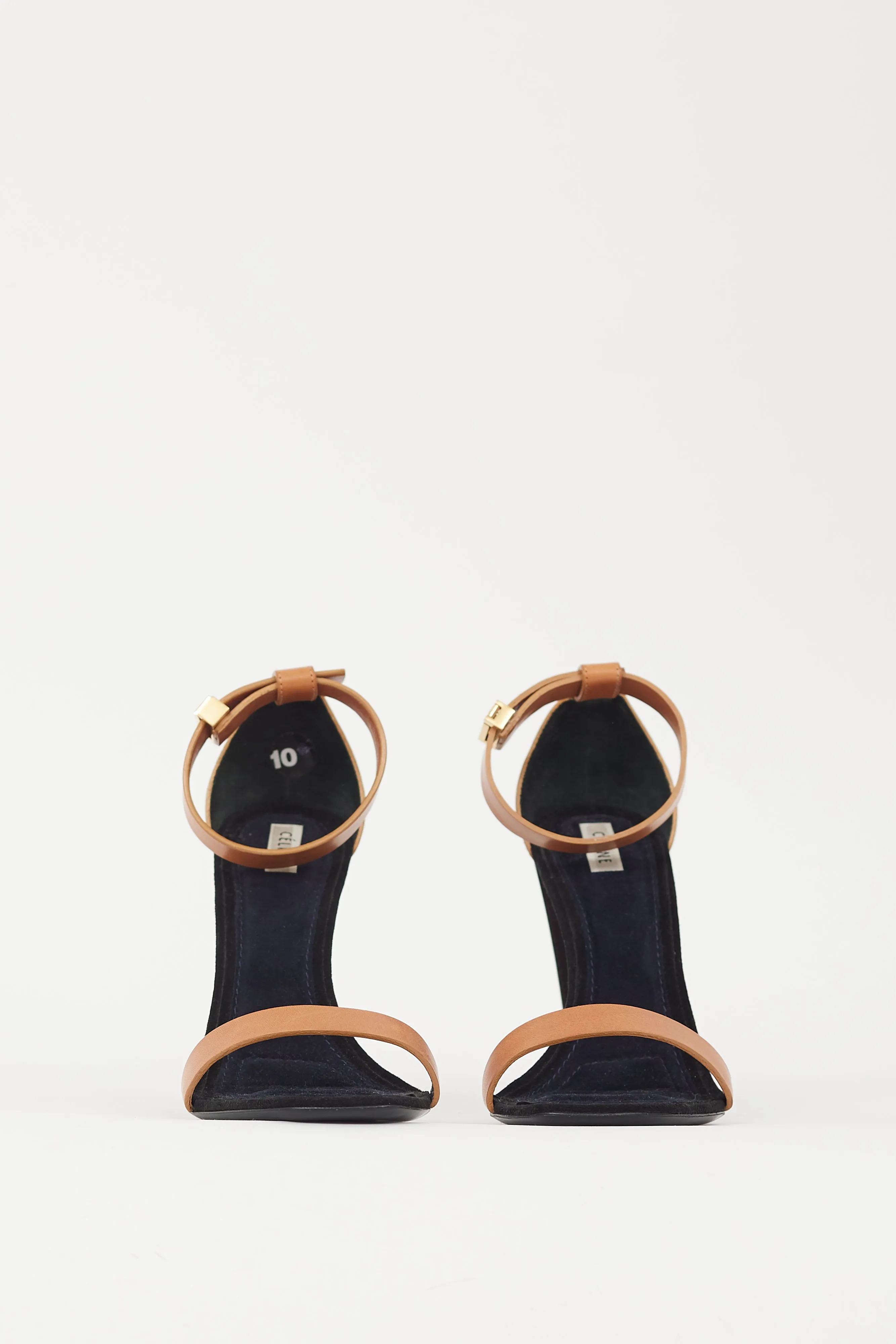 Brown & Black Leather & Suede Heel