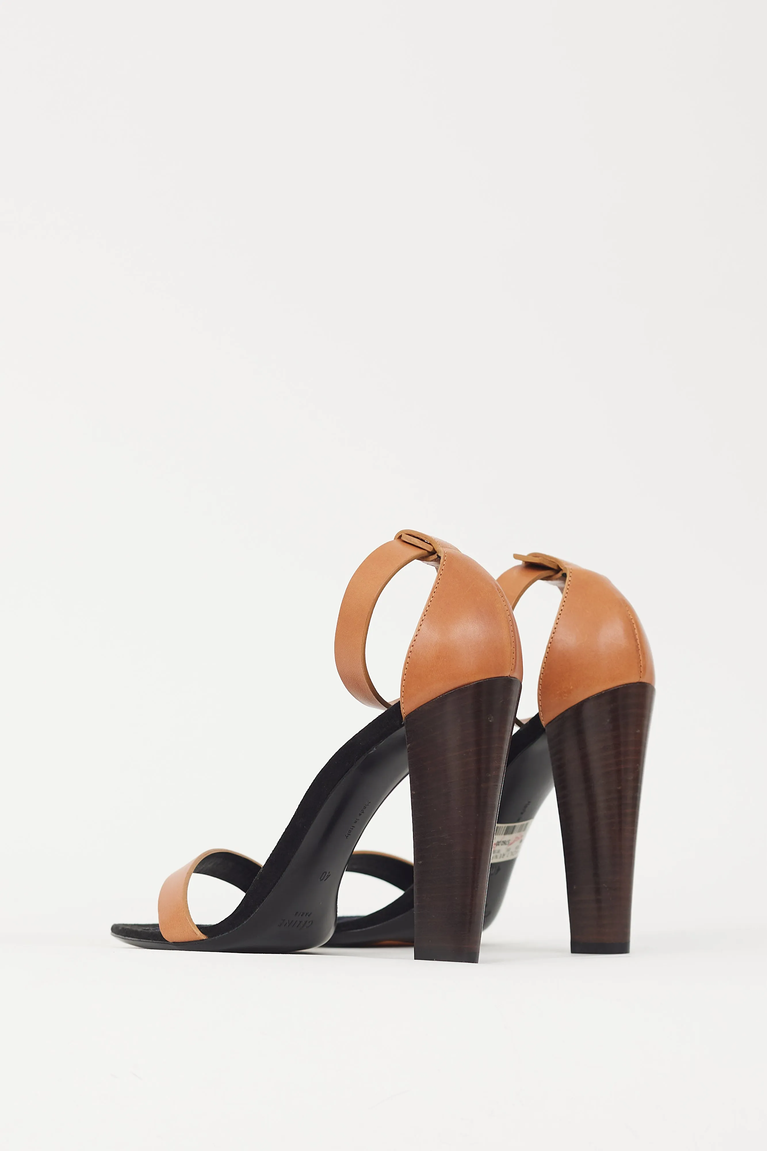 Brown & Black Leather & Suede Heel