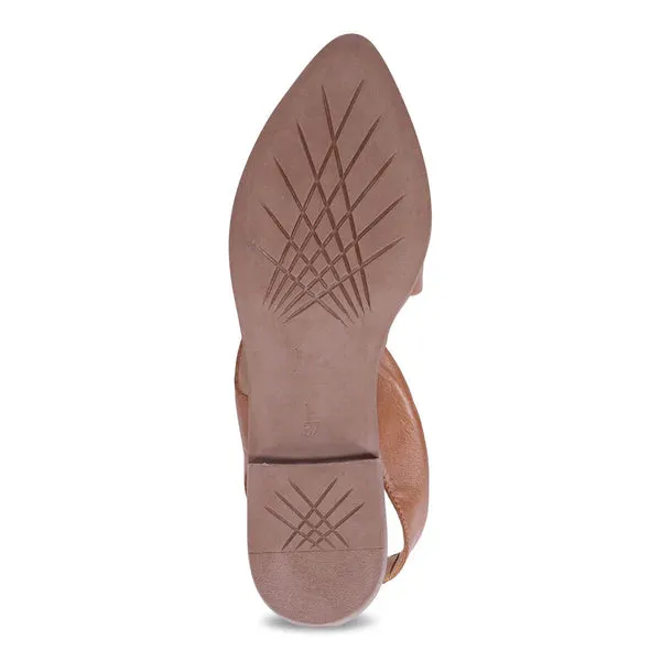 Bueno Bianca Flat Sandal  -  Walnut