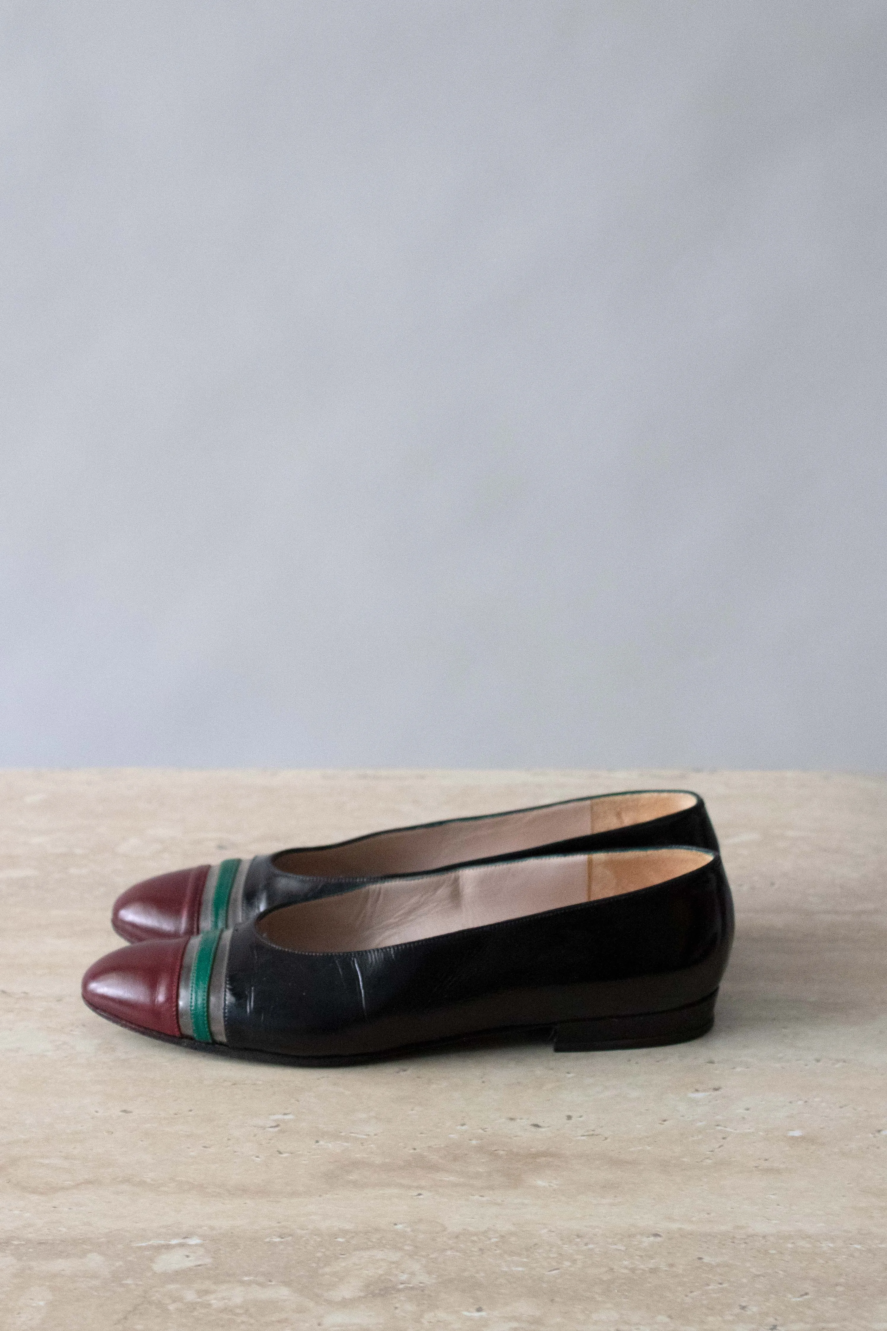 Chanel Black Leather Flats