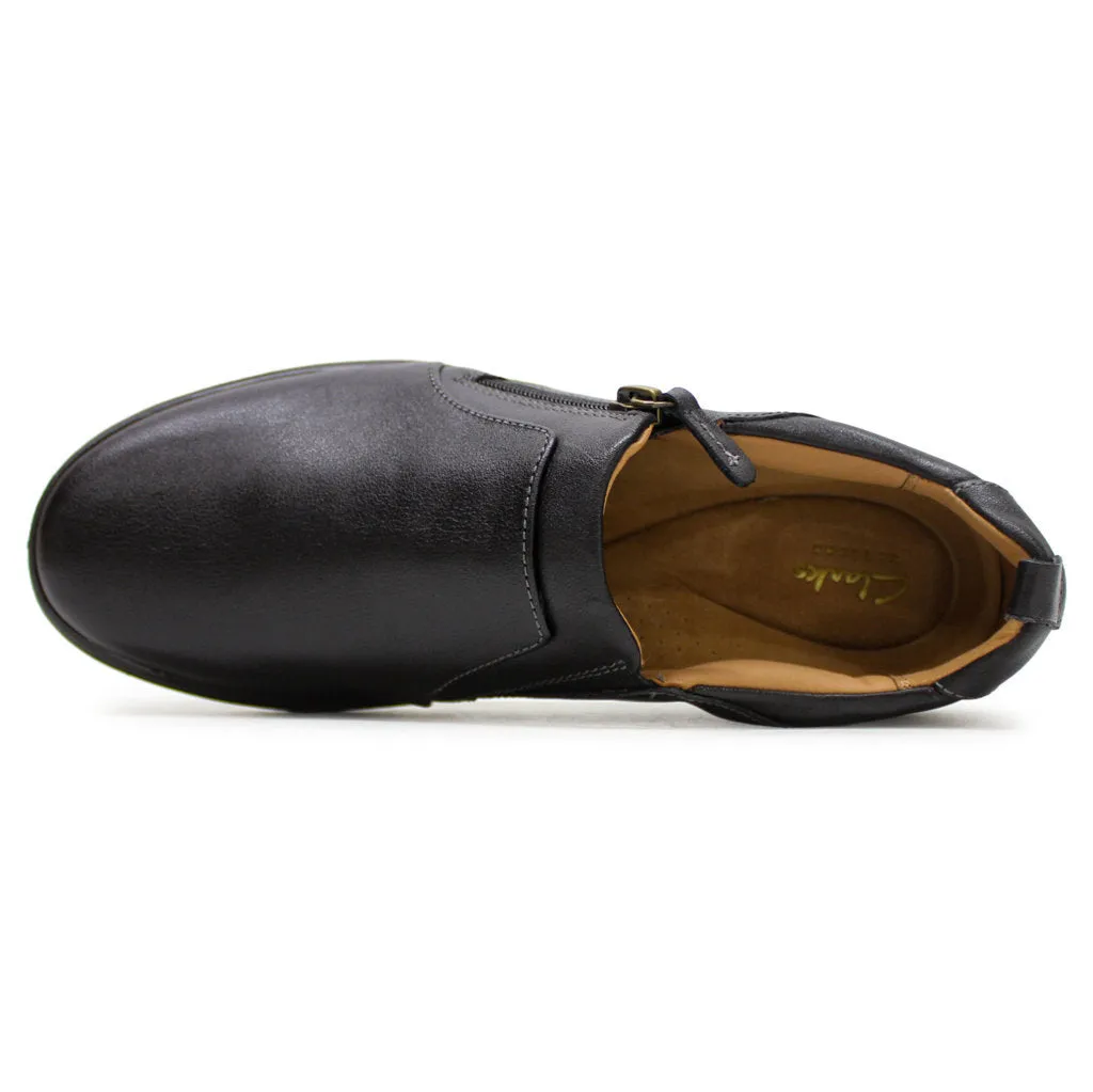 Clarks Nalle Lilac Leather Women's Slip On Shoes