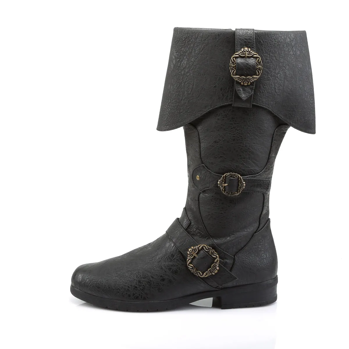 Cuffed Knee Boot with Buckles CARRIBEAN-299