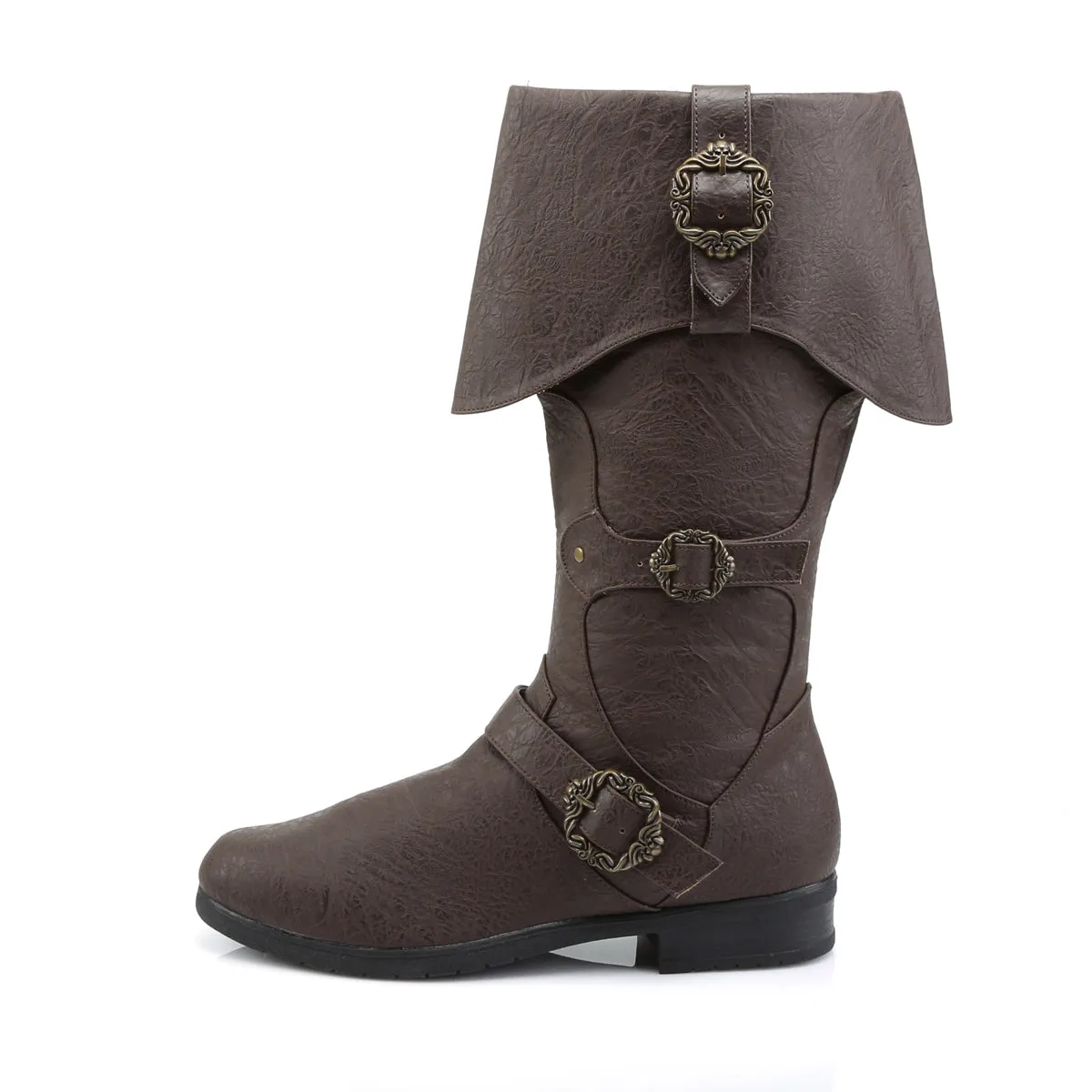 Cuffed Knee Boot with Buckles CARRIBEAN-299