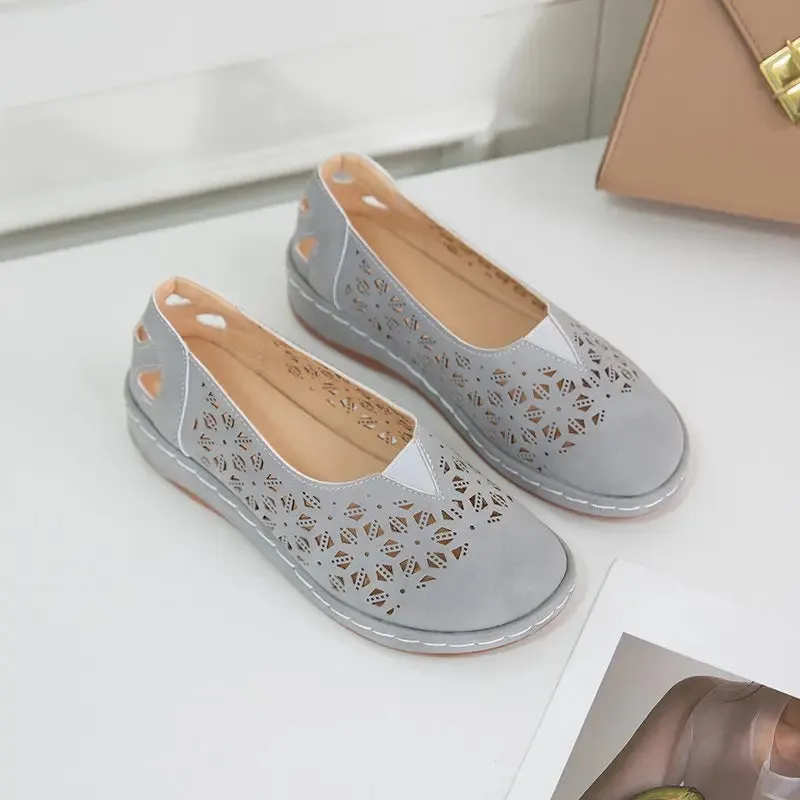 Elegant Hollow Pattern Slip-on Loafers