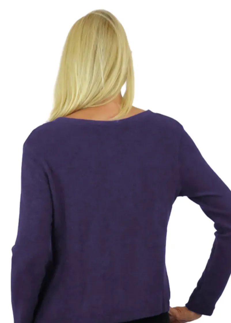 La Cera Long Sleeve V Neck Top