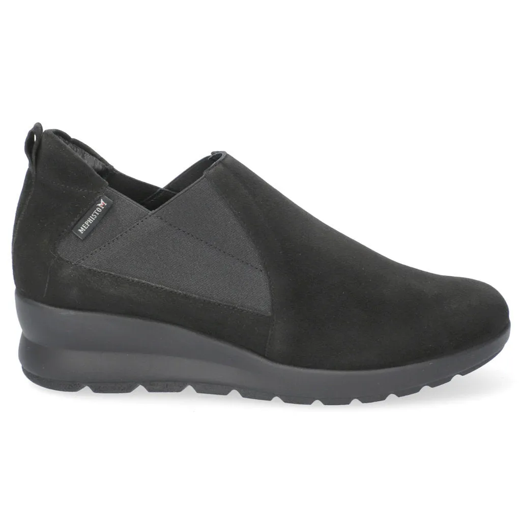Mephisto Pavlova Velvet Leather Women's Wedge Shoes