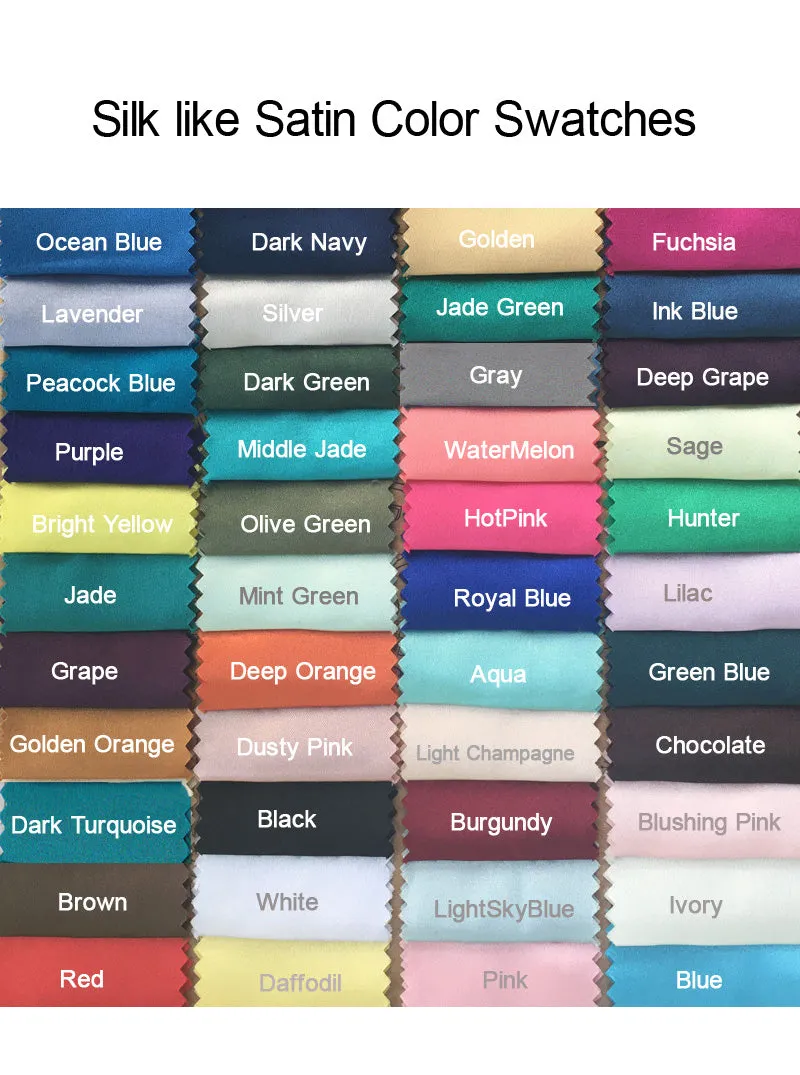 Red Silk-like Satin Bridesmaid Dresses,Long Simple Bridesmaid Dress,BD00334