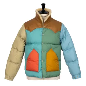 Rocky Mountain Featherbed x MJ: Daunenjacke "Christy Multi-Patch Jacket" mit Lammfellkragen