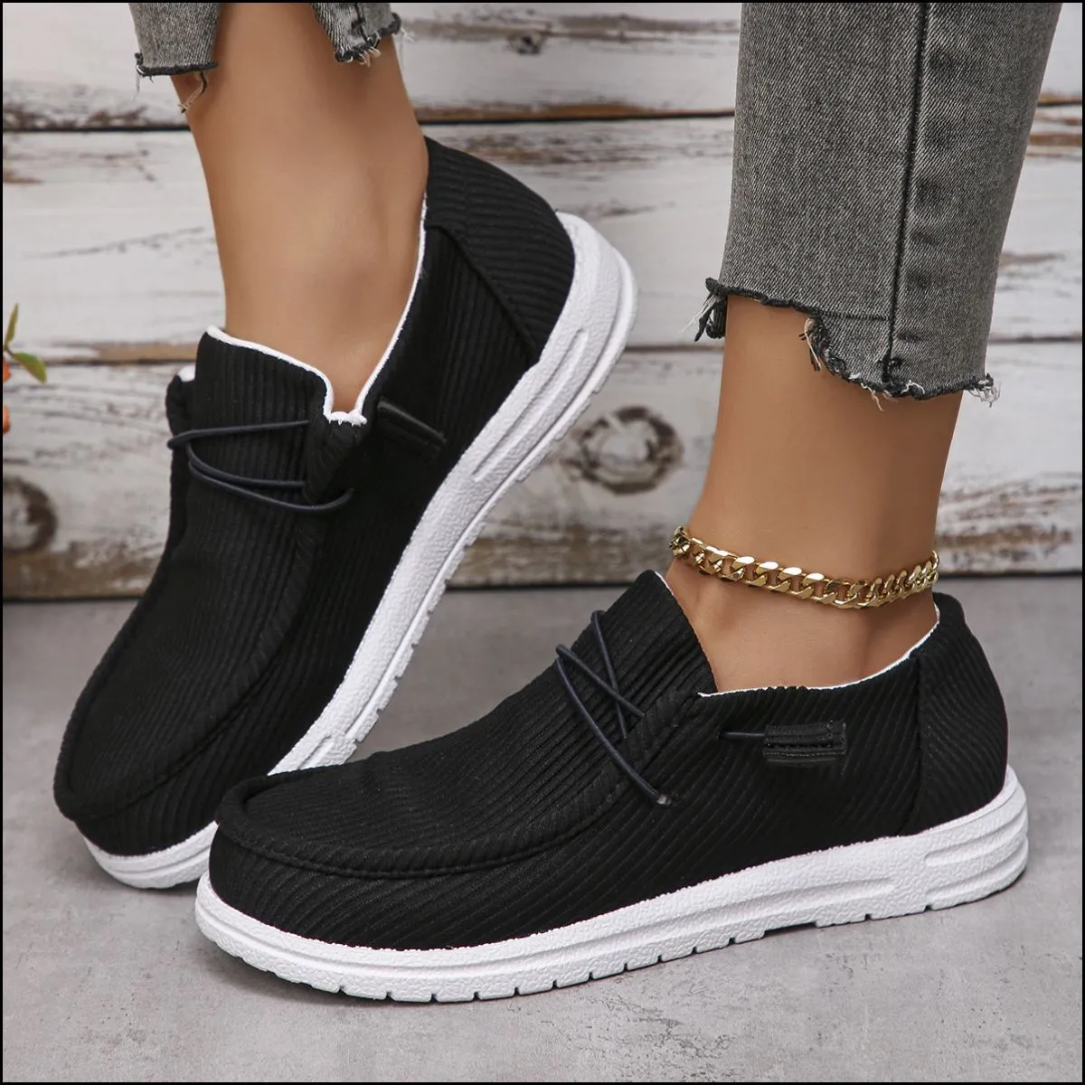 Round Toe Canvas Sneakers (multiple color options)
