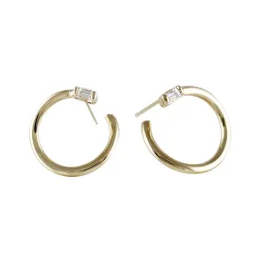 SLIP ON DIAMOND BAGUETTE STUDS
