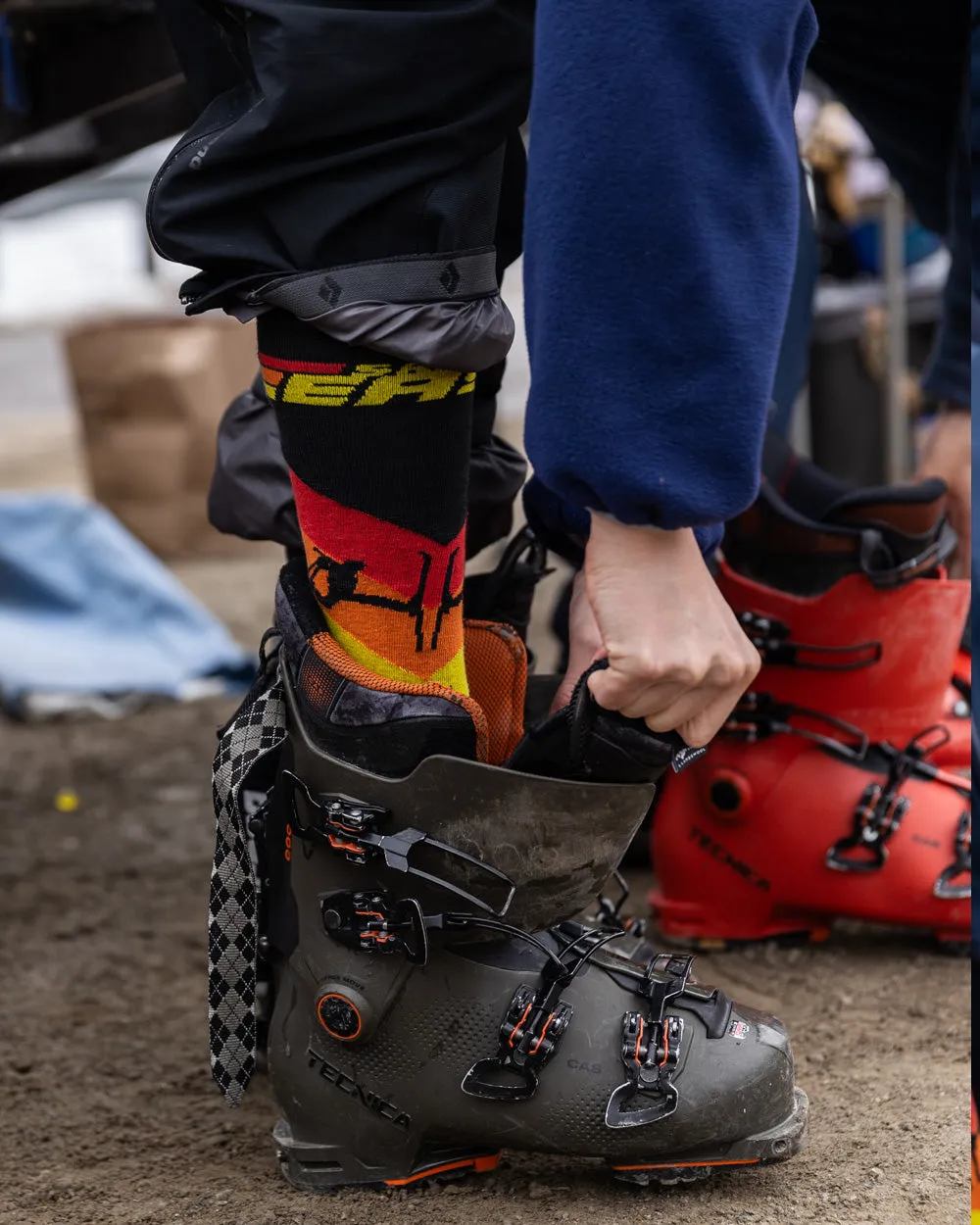 Upslope Lightweight Ski Socks 3 Pack - Night Speed